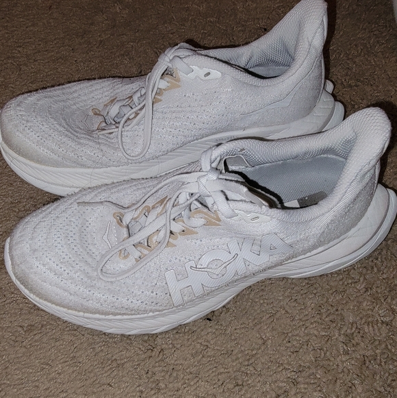 HOKA MACH 5 All-White Athletic Sneakers - Picture 10 of 14